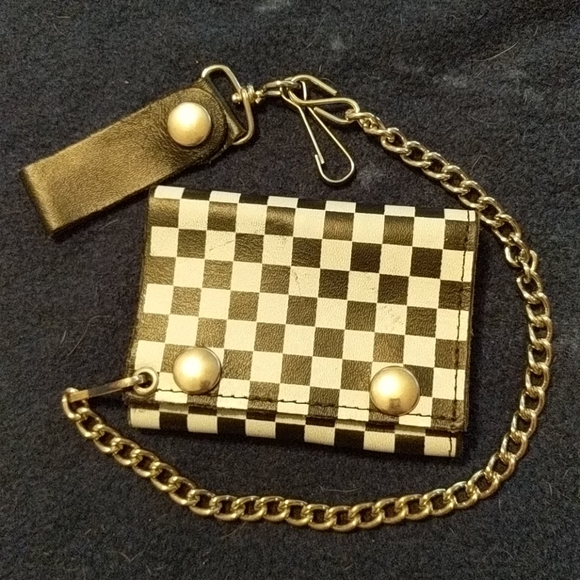 Other - Checkered chain wallet.